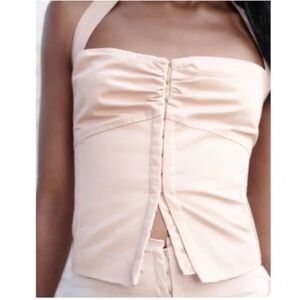 Zara corset vest top - light pink